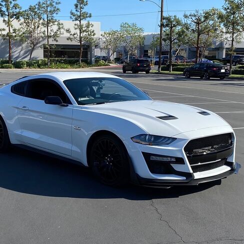 FREEMOTOR802 Aftermarket Front Bumper Cover Conversion Kit GT500 Style fits 2018-2023 Ford Mustang with Front Bumper Lip, Grille and Fog Light Cover Black Primer PP in Saudi Arabia