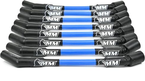 Michigan Motorsports 2014+ LT Spark Plug Wire Set 10mm الأداء الأداء الأزرق لـ Gen V LT1 L83 L86 L84 L87 L8T 5.3L 6.2L (Blue) in Saudi Arabia