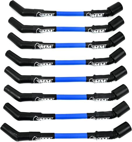 Michigan Motorsports 2014+ LT Spark Plug Wire Set 10mm الأداء الأداء الأزرق لـ Gen V LT1 L83 L86 L84 L87 L8T 5.3L 6.2L (Blue) in Saudi Arabia