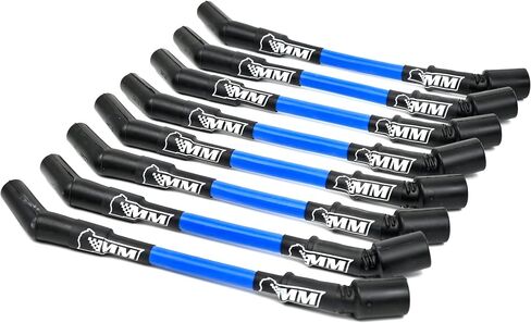 Michigan Motorsports 2014+ LT Spark Plug Wire Set 10mm الأداء الأداء الأزرق لـ Gen V LT1 L83 L86 L84 L87 L8T 5.3L 6.2L (Blue) in Saudi Arabia
