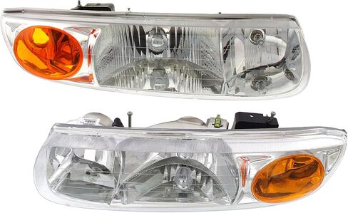 سائق Garage-Pro ومصباح جانبي للركاب لقاعدة Saturn SL2 2000-2002 يناسب أيضًا هالوجين SL1 مع استبدال المصباح (S)# 21112455 21112456 in Saudi Arabia