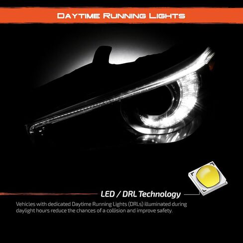 AKKON - FITS 2014-2022 Infiniti Q50 w/o AFS LED جهاز الإسقاط المصابيح الأمامية CLEAR CLAS in Kuwait