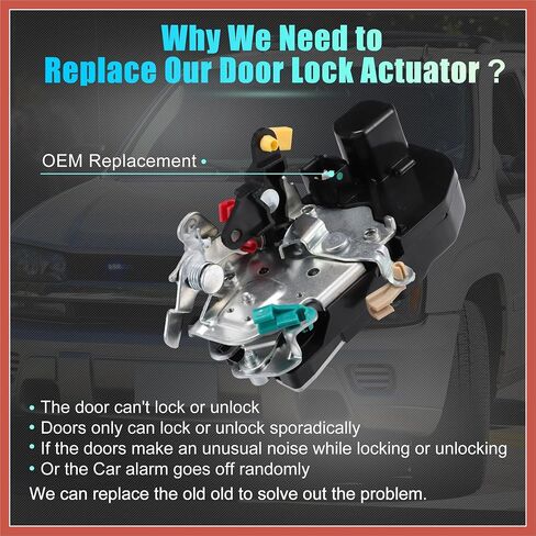 ACROPIX Front Left Side Power Door Lock Actuator Motor for Dodge Durango 2004 2005 2006 2007 2008 2009 for Chrysler Aspen 2007 2008 2009 No.55364143AA Car Parts in Saudi Arabia