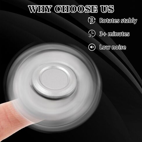 Magnetic Fingertip Spinner for All: High-Speed, 3-in-1 (Spinner, clicker, Slider), eases Anxiety & ADHD in Adults & Children. (Black) in Saudi Arabia