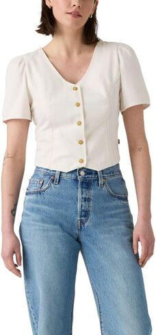 Levi's Women's Moxie Denim Blouse (Also Available in Plus) in Saudi Arabia