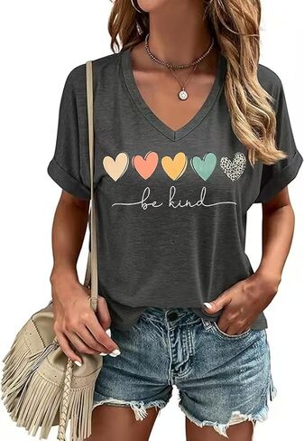 Happy Last Day of School V Neck Shirt Women Teacher Life Graphic Tee School Graduation Tee Appreciation Summer T-Shirt in Kuwait