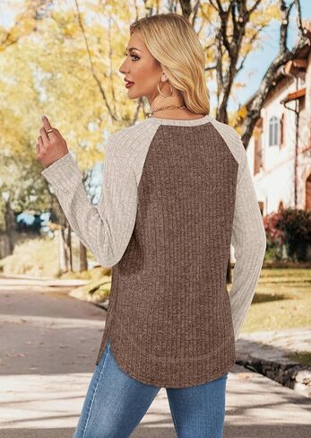 WIHOLL Long Sleeve Shirts for Women Fall Sweaters 2025 Lightweight Casual Tunic Tops Loose Fit Winter Clothing S-2XL in Saudi Arabia