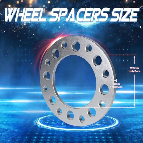 ‎ 8x6.5 Wheel Spacers 12mm Wheel Spacers, 8x165.1 8x170 8x180 Wheel Adapter, 8 Lug, 127mm Bore, Fit for F250 E350 Ram 2500 3500 Express 3500 K3500 Silverado Suburban 2500 Sierra 2500HD 3500HD, 4pc in Saudi Arabia