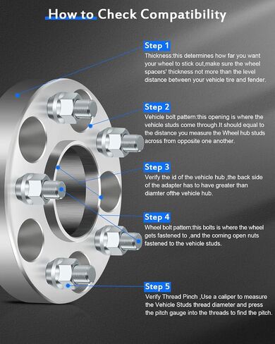 ECCPP 4PCS 5x114.3 1 inch hub Centric Wheel spacers 5x4.5 to 5x4.5 12x1.25 66.1mm fits for 2014-2021 for Nissan Murano 2009-2021 for Nissan 370Z 2013-2020 for Nissan Pathfinder in Saudi Arabia