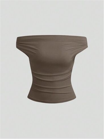 Wdirara Women's 3 Pack Of Counter Ruched Tops Short Slim Tirt Tirt in Saudi Arabia