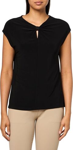 Kasper Women's Solid Ity Ext Shldr W Scrunch Front Top in Saudi Arabia