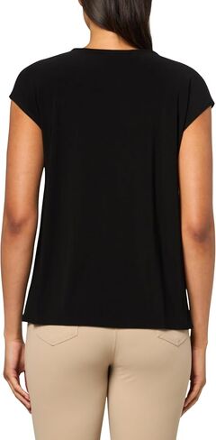 Kasper Women's Solid Ity Ext Shldr W Scrunch Front Top in Saudi Arabia