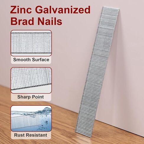 18 Gauge Brad Nails ، 1000 Counts 1-1/4 inch 18 Ga Brad Nails ، مسامير مجلفنة للمسدس الأظافر ، وإنهاء مسدس الأظافر للهواء المضغوط ، مسدس براد الكهربائي. in Kuwait