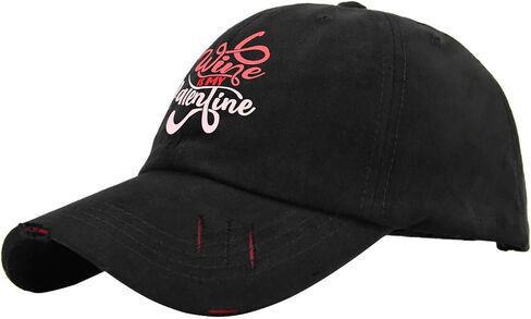 Wine is My Valentines Antis Valentines Day Hat for Men Washed Distressed Baseball Cap Soft Washed Ball Cap Adjustable in Saudi Arabia