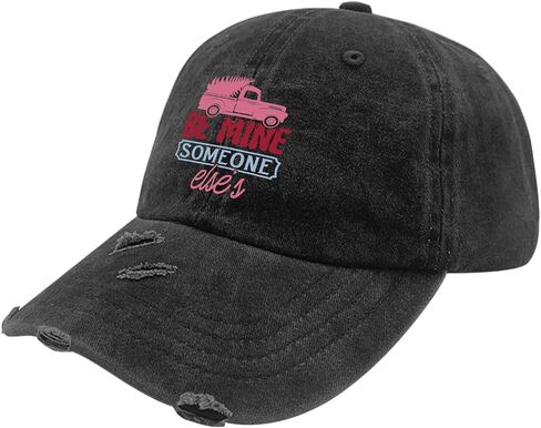 Be Mine Someone Else's Valentines Hat for Men Washed Distressed Baseball Caps Vintage Washed Hiking Hats Light Weight in Saudi Arabia