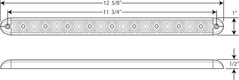 Optronics STL59RB Thinline LED Stop/Turn/الذيل ضوء الذيل in Saudi Arabia