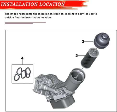 11428651710 Upgrade Aluminum Engine Oil Cooler Filter Housing with Cooler Sensor & Gaskets for BMW 330e 330i 430i 530i 630i 730Li X3 X4 X5 X6 Z4 2017-2023, Replaces 11428580415 11428580414 in Saudi Arabia