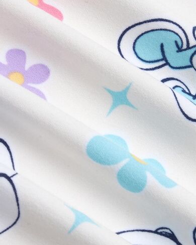 مجموعة Pajama النسائية Smurfs ، شورتات بيجاما مطاطية ناعمة وأكمام قصيرة ، طوق من الدرجة الأولى ، زر أسفل الأعلى in Kuwait