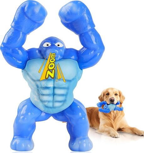 Furdog Tough Dog Toys for Aggressive Chewers – Indestructible Chew Toys for Medium & Large Dogs, Squeaky Toys to Keep Them Busy, Reduce Anxiety, Bacon Flavor in Saudi Arabia