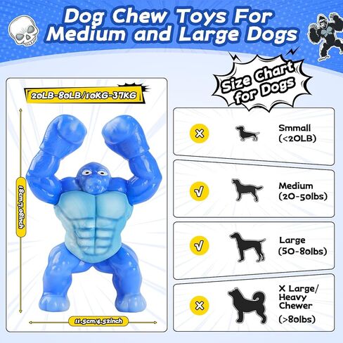 Furdog Tough Dog Toys for Aggressive Chewers – Indestructible Chew Toys for Medium & Large Dogs, Squeaky Toys to Keep Them Busy, Reduce Anxiety, Bacon Flavor in Saudi Arabia