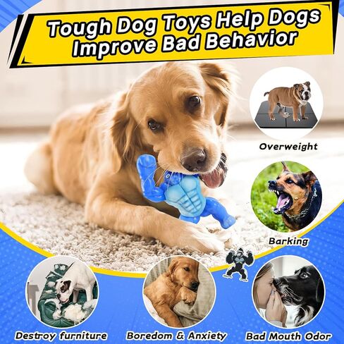 Furdog Tough Dog Toys for Aggressive Chewers – Indestructible Chew Toys for Medium & Large Dogs, Squeaky Toys to Keep Them Busy, Reduce Anxiety, Bacon Flavor in Saudi Arabia