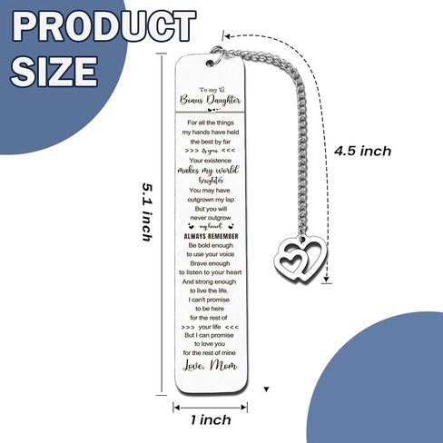 Bookmarks for Daughter Kids, Birthday Gifts for Daughter from Mom, Mother Daughter Gifts Book Mark for Girls in Kuwait