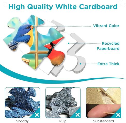 300 Pieces Jigsaw Puzzle for Adults, Hummingbird Floral Jigsaw Puzzles for Kids Adults Seniors 300 Pieces, Glossy Sturdy Vibrant Puzzle 300 Piece, Challenging Puzzle Great Gift for Family Friends in Saudi Arabia
