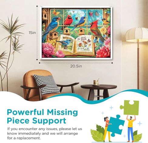 300 Pieces Jigsaw Puzzle for Adults, Hummingbird Floral Jigsaw Puzzles for Kids Adults Seniors 300 Pieces, Glossy Sturdy Vibrant Puzzle 300 Piece, Challenging Puzzle Great Gift for Family Friends in Saudi Arabia