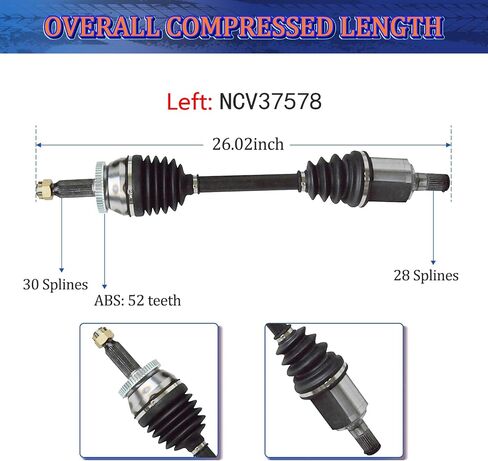 Maxfavor CV Axle Goad Assembly FIT لعام 2011-2013 Kia Sorento ، 2010-2012 Hyundai Santa Fe 2.4L 3.5L V6 AWD FWD Automatic ، Side Pront Side و Raptenger in Saudi Arabia