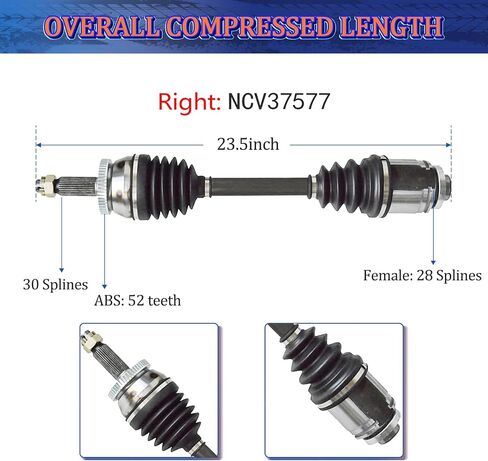Maxfavor CV Axle Goad Assembly FIT لعام 2011-2013 Kia Sorento ، 2010-2012 Hyundai Santa Fe 2.4L 3.5L V6 AWD FWD Automatic ، Side Pront Side و Raptenger in Saudi Arabia