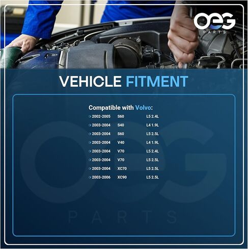 OEG Parts New Pensionalater متوافق مع Volvo 2001-2006 S40 S60 S80 V40 V70 XC70 XC90 2.4L 2.5L 36050262 ، 3803645 ، 8602343 ، 8602629 ، 8602710 ، 8622186 ، 862276 ، 8676498 ، ABO0332 in Saudi Arabia