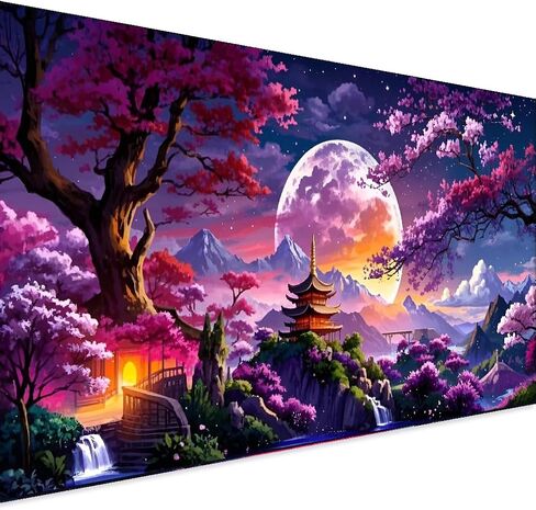 5D Large Diamond Art Painting,Four Season Diamond Art Kits for Adults,DIY Full Drill Crystal Rhinestone Arts and Crafts,Butterfly Flowers Art Painting with Diamond Home Wall Decor 27.5 X 15.7inch in Saudi Arabia
