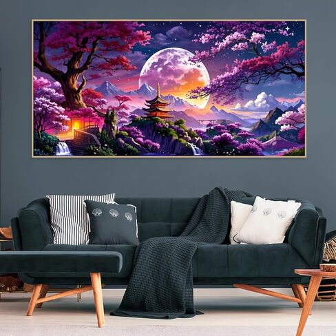 5D Large Diamond Art Painting,Four Season Diamond Art Kits for Adults,DIY Full Drill Crystal Rhinestone Arts and Crafts,Butterfly Flowers Art Painting with Diamond Home Wall Decor 27.5 X 15.7inch in Saudi Arabia