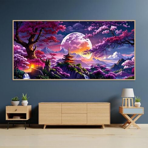 5D Large Diamond Art Painting,Four Season Diamond Art Kits for Adults,DIY Full Drill Crystal Rhinestone Arts and Crafts,Butterfly Flowers Art Painting with Diamond Home Wall Decor 27.5 X 15.7inch in Saudi Arabia