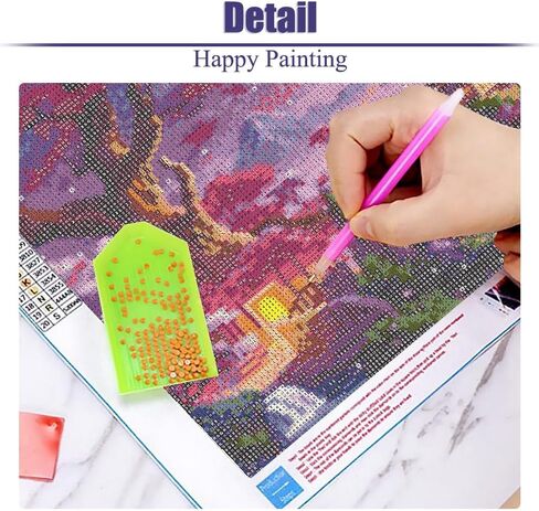5D Large Diamond Art Painting,Four Season Diamond Art Kits for Adults,DIY Full Drill Crystal Rhinestone Arts and Crafts,Butterfly Flowers Art Painting with Diamond Home Wall Decor 27.5 X 15.7inch in Saudi Arabia
