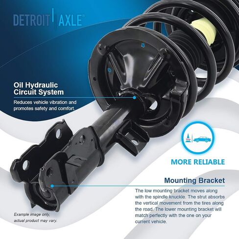 Detroit Axle - 4pc أذرع التحكم في الواجهة الأمامية لعام 2004-2009 Nissan Quest ، 2 Under Control Arms 2 Struts & Coil Spring 2005 2007 2007 2008 Suspension in Kuwait