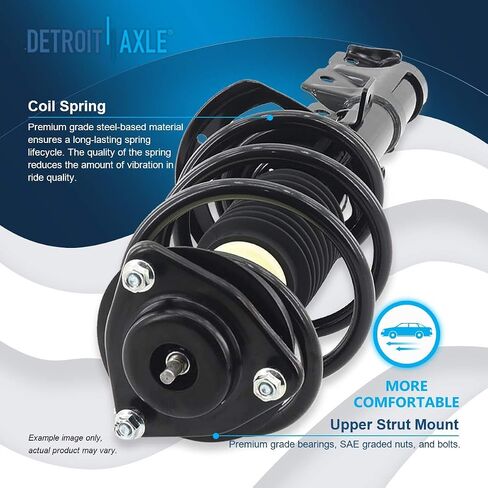 Detroit Axle - 2 Rear Struts for 2007-2016 Dodge Caliber Jeep Patriot Compass Complete Struts Shocks with Coil Spring 2008 2009 2010 2011 2012 2013 2014 2015 Replacement Quick Install Ready Struts in Saudi Arabia