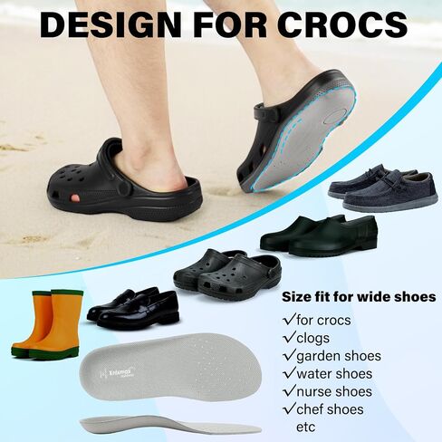 نساء قوس الدعم النعال للتماسيح الرقيقة رقيقة على نطاق واسع من أجل birkenstock linersless barefoots for التمريض حذاء حديقة الأحذية slippers الحجم الرمادي us10/eu43-44 in Kuwait