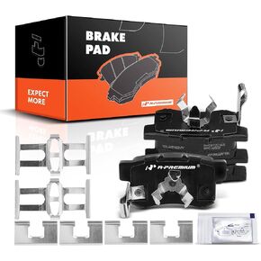 A-Premium Rear Ceramic Disc Brake Pads Set Compatible with Select Acura and Honda Models - CR-V 2005-2016, Crosstour 2012-2015, Accord Crosstour 2010-2011, RDX 2010-2018, with Hardware, 4 Pcs in Saudi Arabia