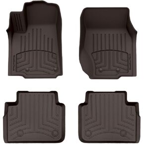 Weathertech Floorliner HP Custom Fit Floor Haps لجيب Grand Cherokee L-الصف الأول والثاني (441696-1-2IM) ، أسود in Kuwait