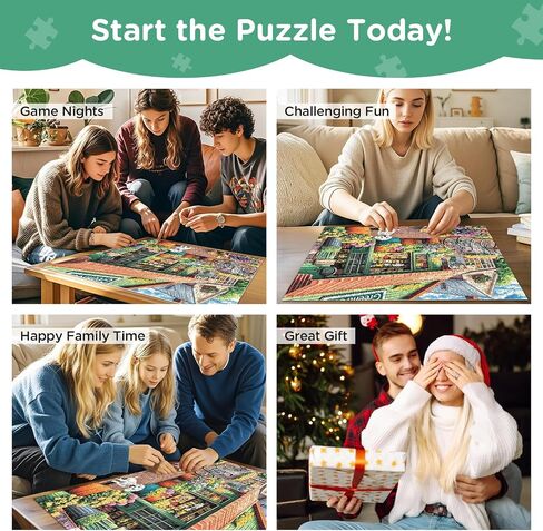 Jigsaw Puzzles 500 Pieces for Adults, Bichon Frise Flower Seagull Puzzles 500 Pieces for Kids Seniors, Dust-Free Landscape Adult Jigsaw Puzzle, Challenging Puzzle Great Gift for Family Friends in Saudi Arabia