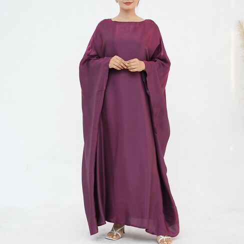 دبي الخفافيش فستان رداء لامع للنساء مسلم 1PC Abaya عيد الصلاة ملابس ناعمة دبي حفل السفر فستان ماكسي أبايا in Saudi Arabia