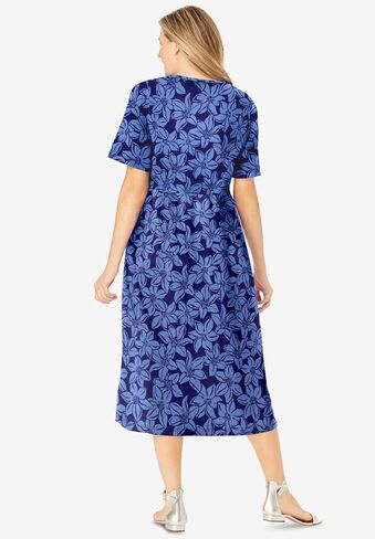 Woman Within Women's Plus Size Button-Front Essential Dress in Saudi Arabia