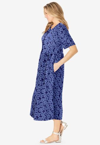 Woman Within Women's Plus Size Button-Front Essential Dress in Saudi Arabia