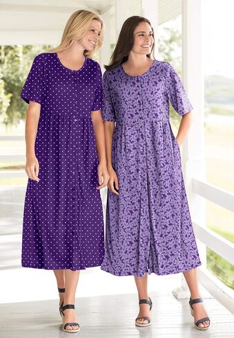Woman Within Women's Plus Size Button-Front Essential Dress in Saudi Arabia