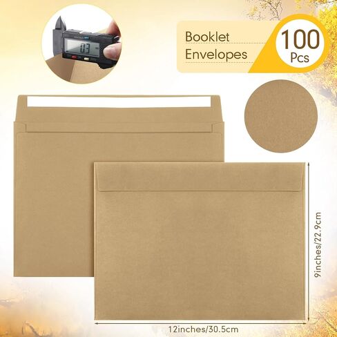 100 Pcs 9 x 12 Open End Booklet Envelope 80 lb 120gsm Catalog Envelopes with Closure for Mailing Catalog Financial Document Magazine Pamphlet Business(Navy) in Saudi Arabia