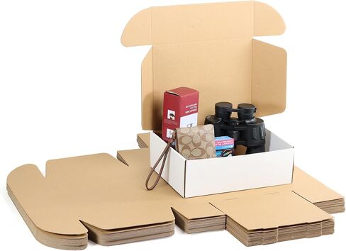 9x6x4 Inch Shipping & Packaging Boxes for Small Busniess Set of 20, White Corrugated Cardboard Small Mailer Box, Shipping Boxes in Saudi Arabia