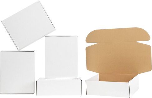 9x6x4 Inch Shipping & Packaging Boxes for Small Busniess Set of 20, White Corrugated Cardboard Small Mailer Box, Shipping Boxes in Saudi Arabia
