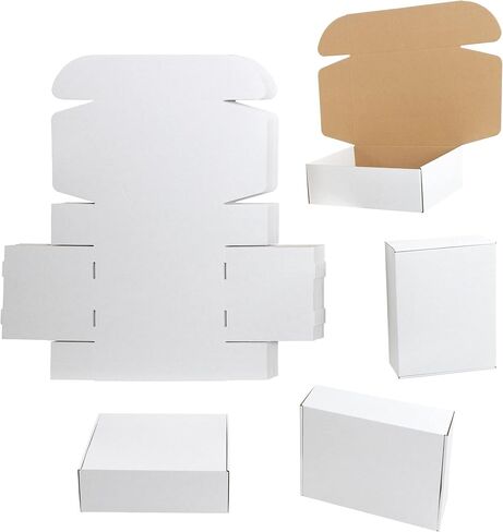 9x6x4 Inch Shipping & Packaging Boxes for Small Busniess Set of 20, White Corrugated Cardboard Small Mailer Box, Shipping Boxes in Saudi Arabia