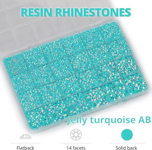 30000Pcs Resin Rhinestones Set for Crafting Bedazzling, Gray Flatback Gems Jewels for Crafts Clothes Shoes Fabric Outfit Nails Makeup, Grey Flat Back Crystal 2-6mm with b 7000 Glue in Kuwait